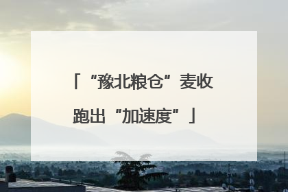 “豫北粮仓”麦收跑出“加速度”